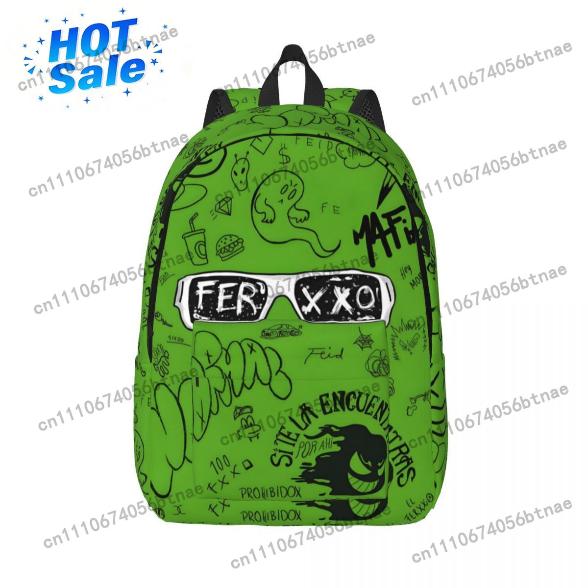 Women Bags College - Custom Feid Ferxxo Mor Canvas Backpack