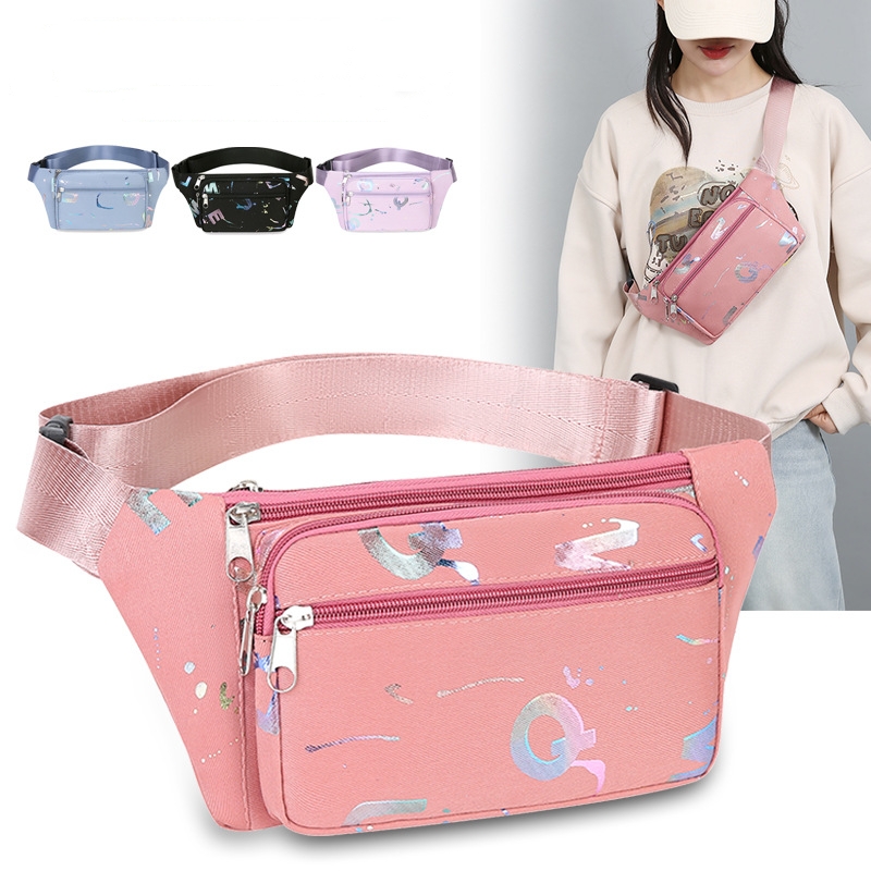 Women'S Bum Bags - Fanny Packs Women Bronzing Printing Belt