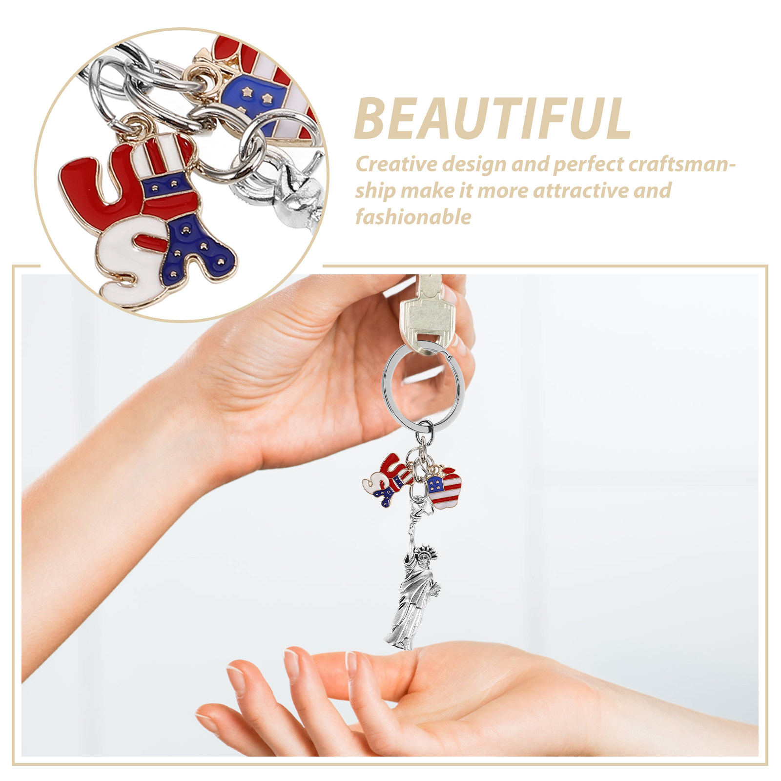 Usa Keychain Pendant Decor for - Women Bags Usa ulasan dan harga