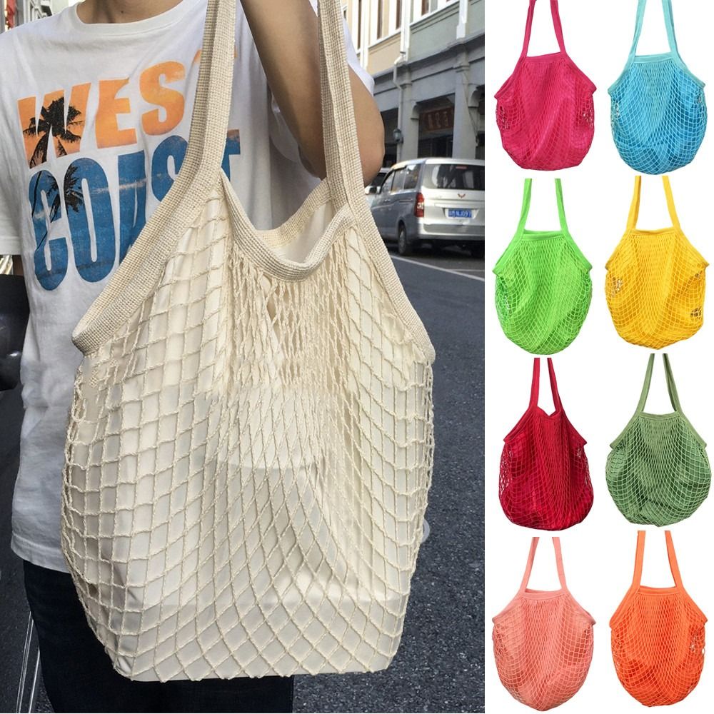 Durable Cotton Grocery Bags Me - Crochet Market Bag ulasan dan harga