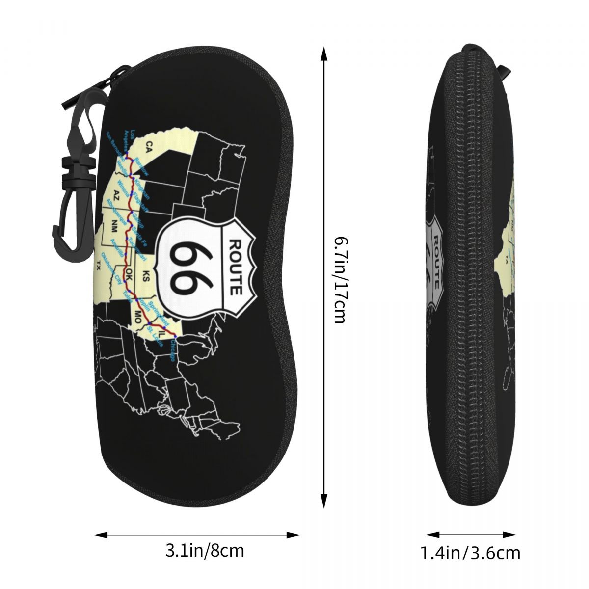 Custom Route 66 Map Shell Eyeg - Women Bags Usa ulasan dan harga