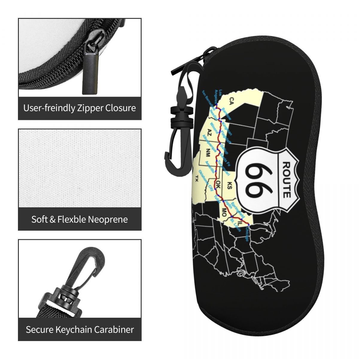 Custom Route 66 Map Shell Eyeg - Women Bags Usa ulasan dan harga