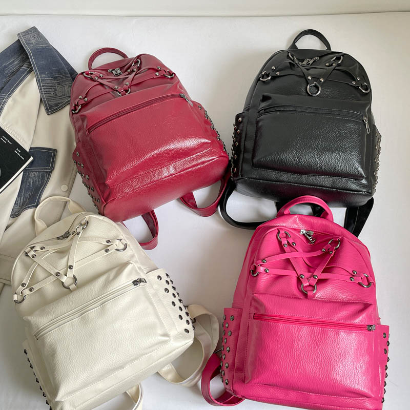 Korean Fashion Y2K Punk Rivet  - Women Bags College ulasan dan harga