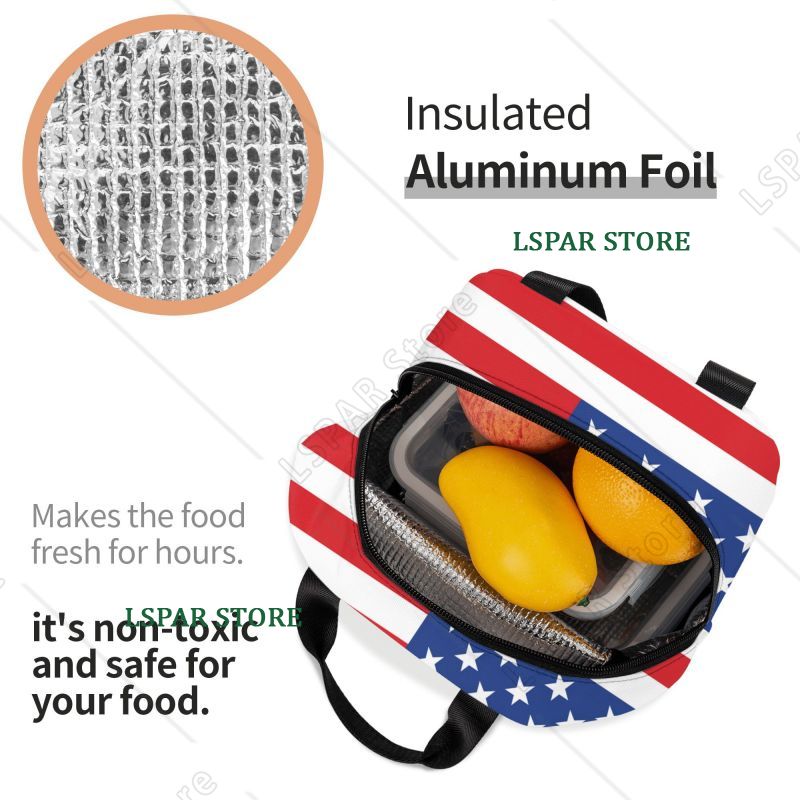 USA American Flag Thermal Insu - Women Bags Usa ulasan dan harga