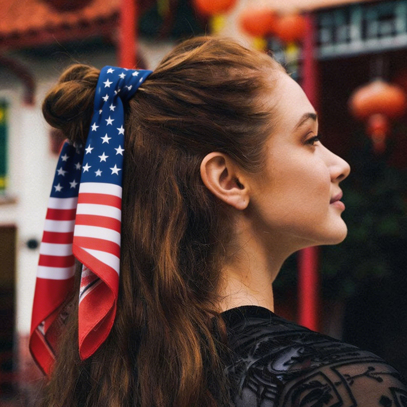 USA Flag Print Satin Skinny Sc - Women Bags Usa ulasan dan harga