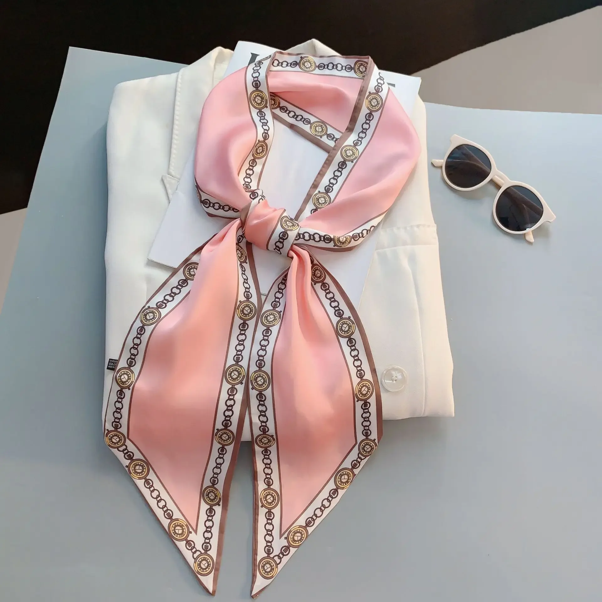 Design Print Skinny Scarf Plai - Women'S Bags Designer Brands ulasan dan harga