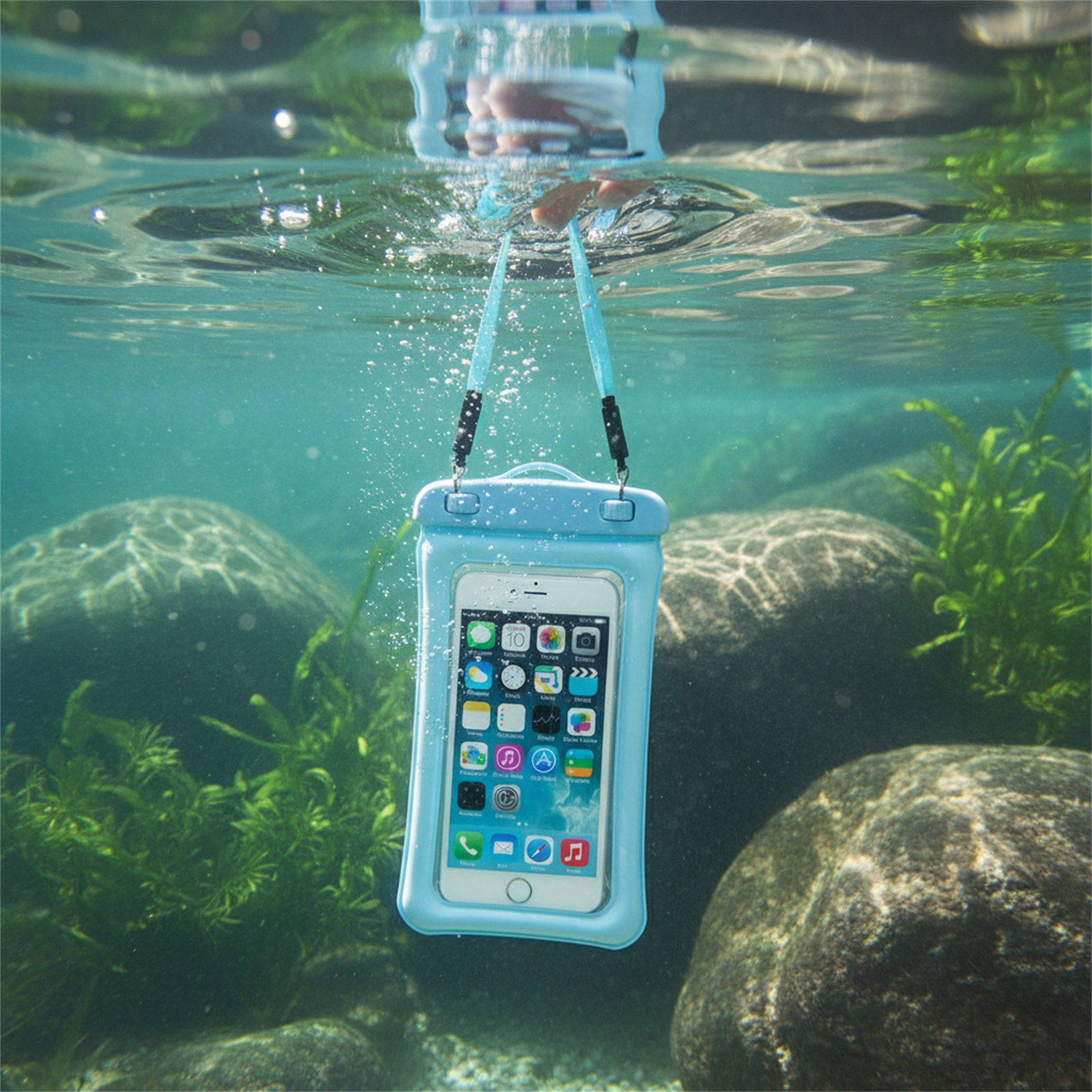 Blue Black Waterproof Phone Ba - Women Bags Waterproof ulasan dan harga
