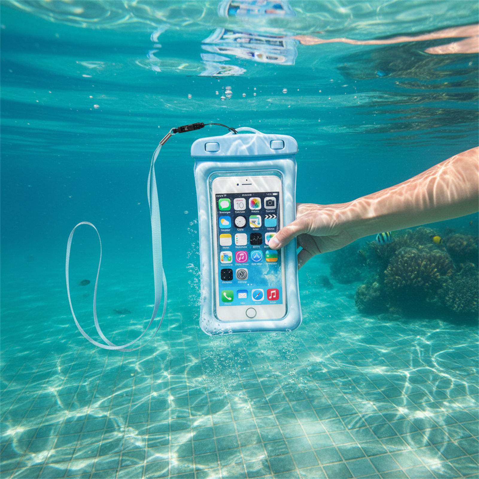 Blue Black Waterproof Phone Ba - Women Bags Waterproof ulasan dan harga