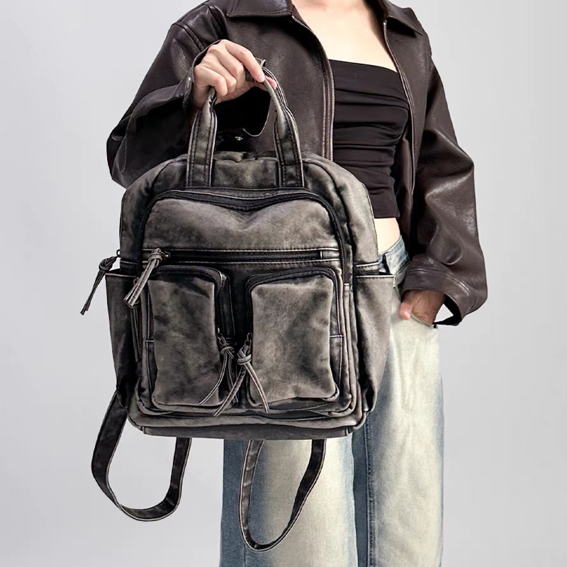 Luxury Soft Washed Pu Leather  - Women Bags College ulasan dan harga
