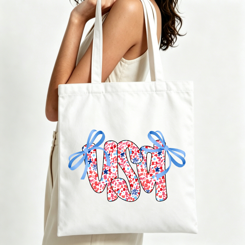 USA letter print canvas tote b - Women Bags Usa ulasan dan harga