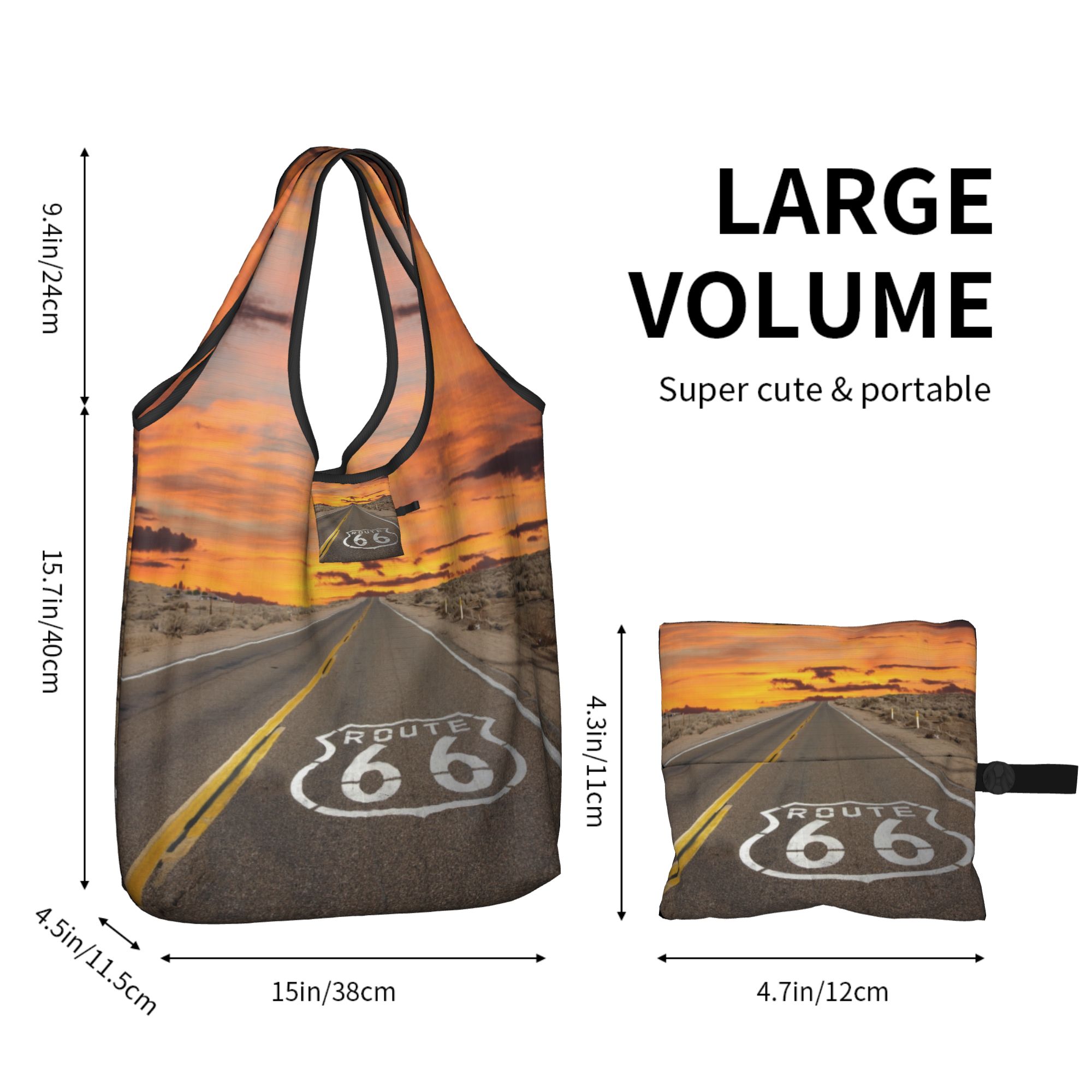 Route 66 Grocery Shopping Tote - Women Bags Usa ulasan dan harga