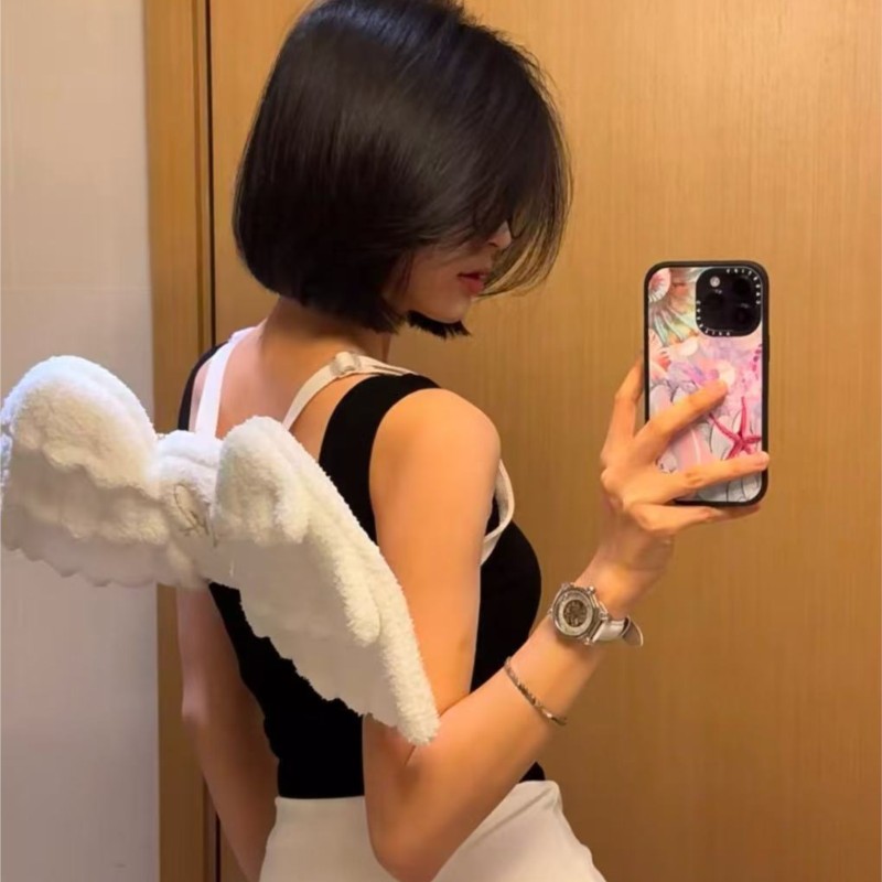 JIAERDI Sweet White Angel Wing - Women Bags White ulasan dan harga