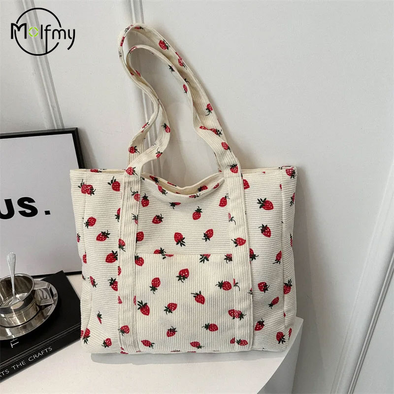 Corduroy Handbag Strawberries  - Women Bags Guess ulasan dan harga