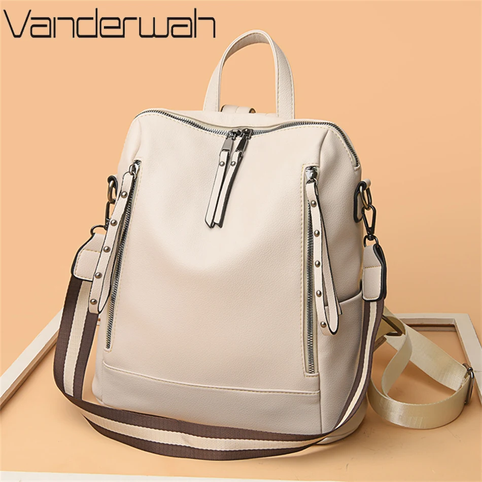 Brand Luxury Backpacks Soft Le - Women'S Young Bags ulasan dan harga