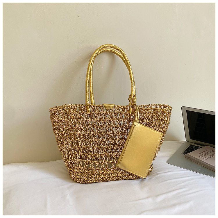 Handmade Bohemian Crochet Stra - Crochet Market Bag ulasan dan harga