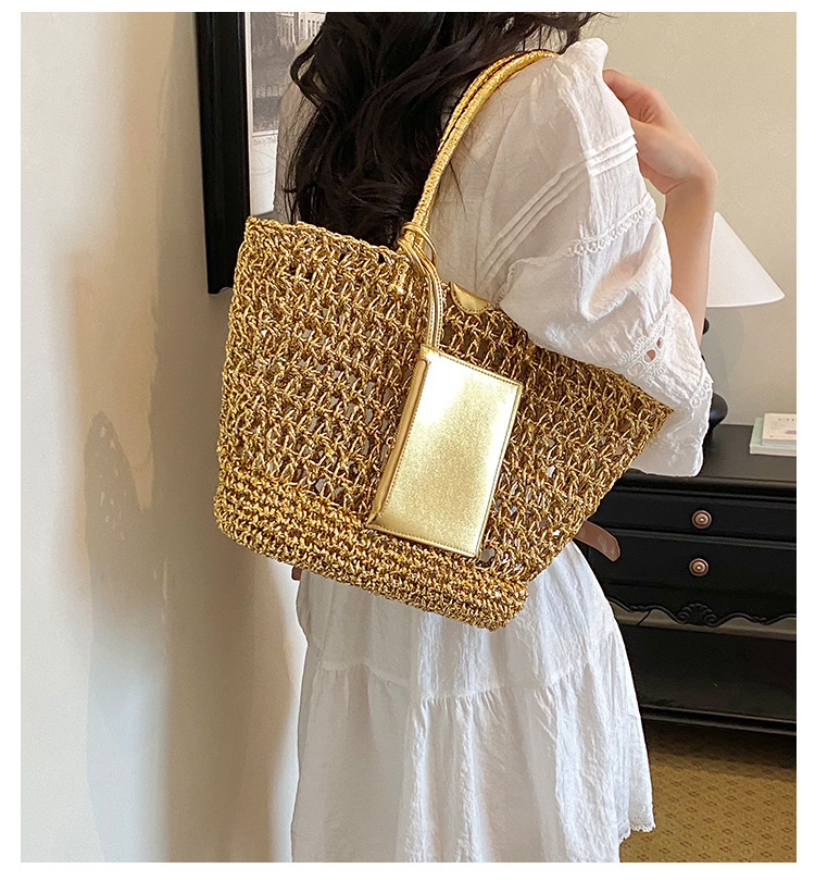 Handmade Bohemian Crochet Stra - Crochet Market Bag ulasan dan harga