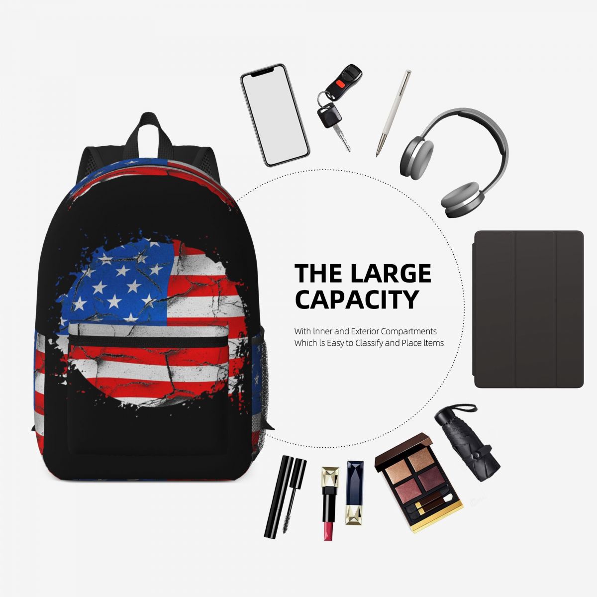 USA America American Flag Back - Women Bags Usa ulasan dan harga
