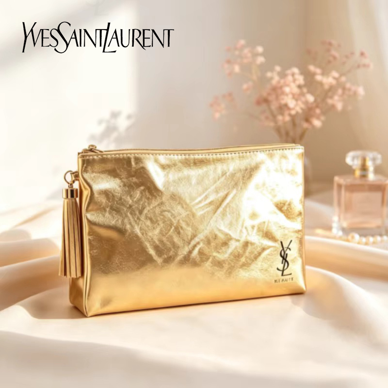 YSL Golden Cosmetic Bag, Porta - Women Bags Waterproof ulasan dan harga