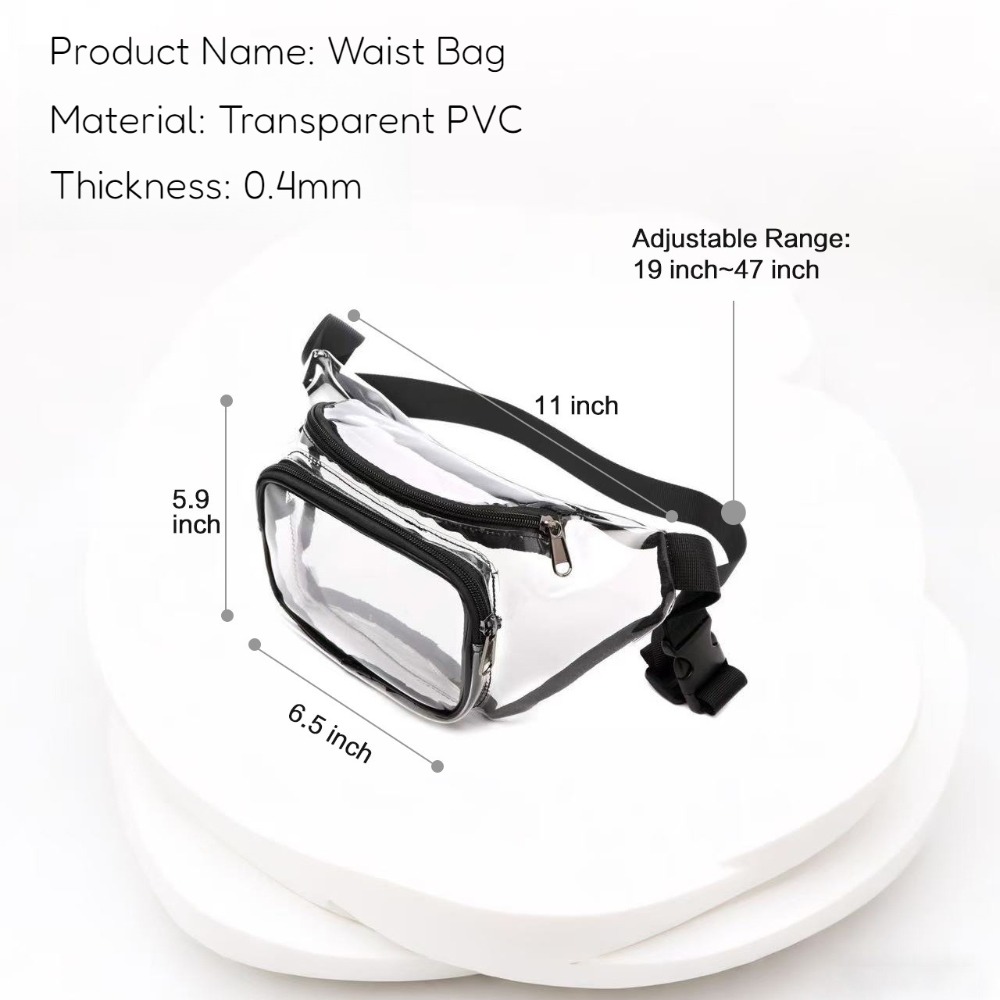 Clear Fanny Pack Transparent P - Women Bags Waterproof ulasan dan harga