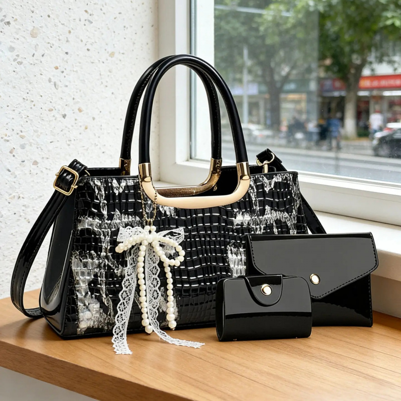 Women's Handbag Set, Crocodile - Women Bags Accessories ulasan dan harga