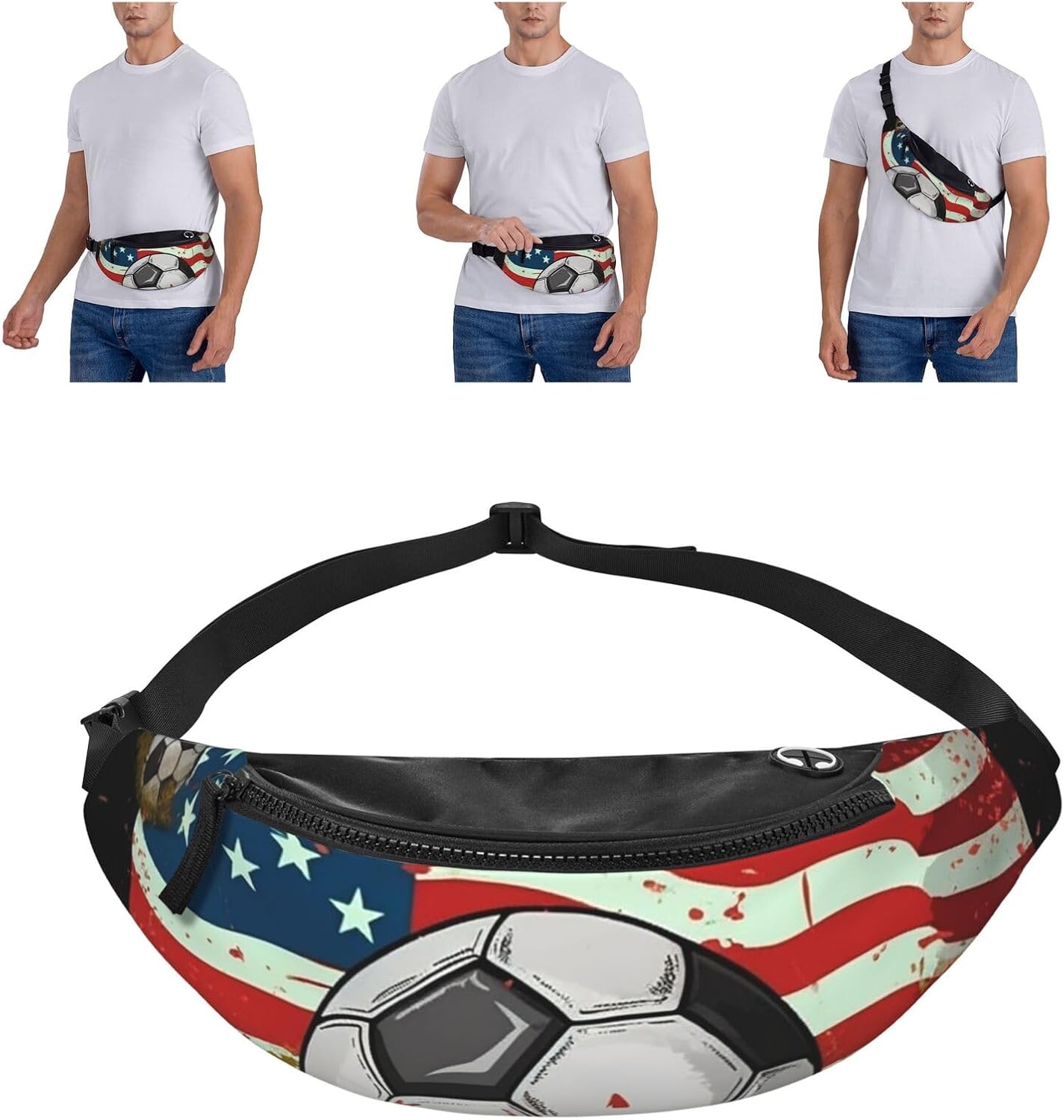 Soccer USA American Flag Fanny - Women Bags Usa ulasan dan harga