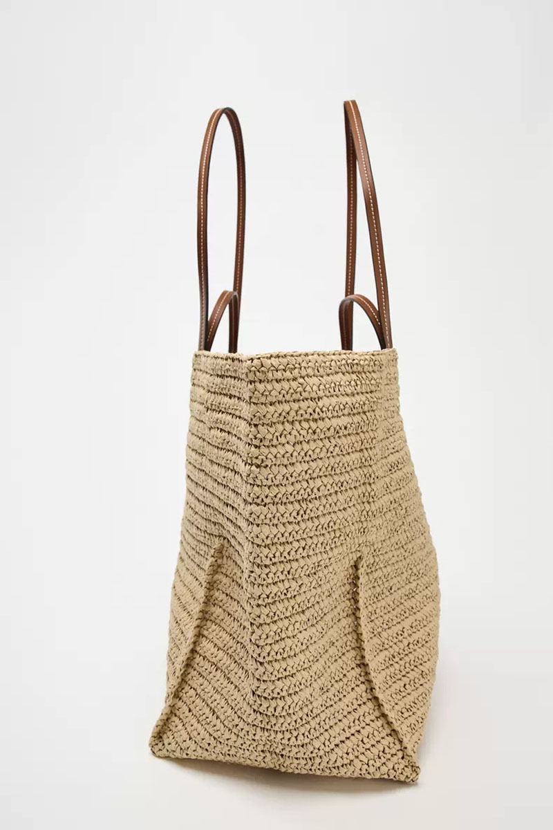 Women Shouder Bohemian Straw U - Crochet Market Bag ulasan dan harga